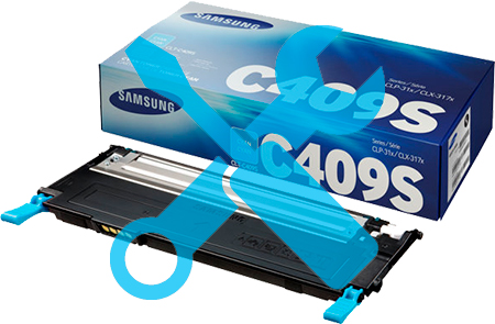 Заправка синего картриджа для Samsung CLP-310 / CLP-315 / CLX-3170 / CLX-3175 с заменой чипа