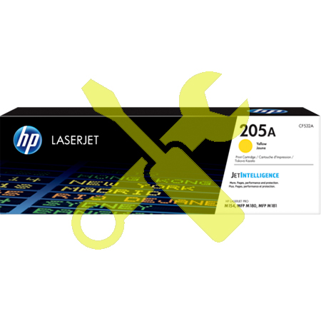 Заправка картриджа HP LaserJet 205A желтый  CF532A для  Pro M180n / Pro M181fw с заменой чипа