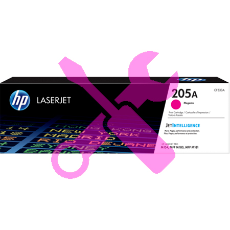 Заправка картриджа HP LaserJet 205A пурпурный  CF533A для  Pro M180n / Pro M181fw с заменой чипа