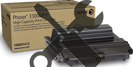 Заправка картриджа  Xerox Phaser 3300 MFP с заменой чипа