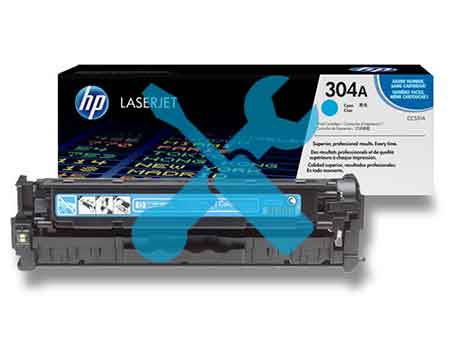 Заправка картриджа CC531A (304A) синий для HP Color LaserJet CP2025 / CM2320 с заменой чипа