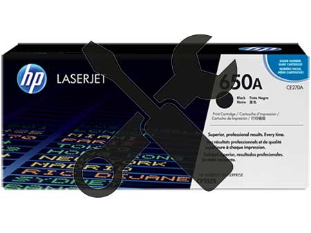 Заправка картриджа CE270A (650a) черный для HP Color LaserJet Enterprise CP5525dn