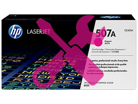 Заправка красного  картриджа CE403A 507A для HP LaserJet Enterprise 500 color M551dn / M551n / M551xh / M575f / M570dn
