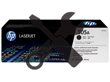 Заправка картриджа HP CE410A (305A) черный  для HP LaserJet Pro 300 color M351/ Pro 400 color M451/Pro 300 color MFP M375 / M475dn с заменой чипа