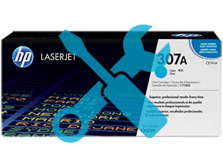 Заправка картриджа HP CE741A (307A) для HP Color LaserJet Professional CP5225  с заменой чипа