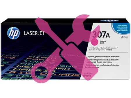 Заправка картриджа HP CE743A (307A) для HP Color LaserJet Professional CP5225  с заменой чипа