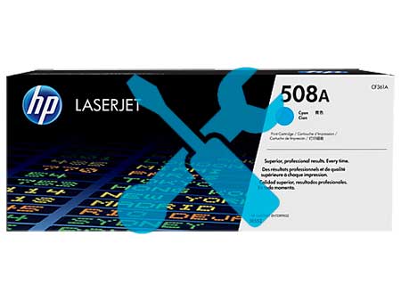 Заправка синего картриджа HP 508A ( CF361A ) для Enterprise M552 / M553 с заменой чипа