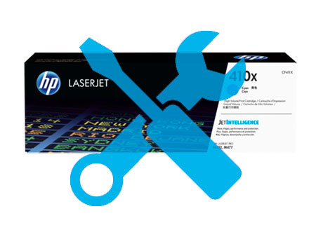Заправка картриджа CF411X для HP Color LaserJet M452DN / M477 с заменой чипа