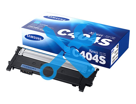 Заправка синего картриджа Samsung CLT-C404S для Xpress C430 / С480 (1K) с заменой чипа