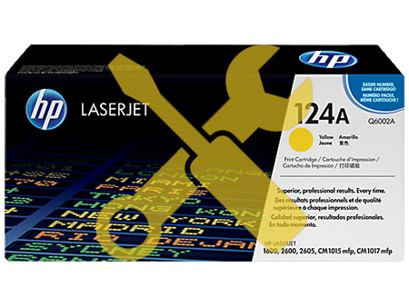 Заправка картриджа Q6002A (124A) желтый для HP Color LaserJet 1600/2600/2600n / 2605 / 2605dn / 2605dtn / CM1015 MFP / CM1017 MFP